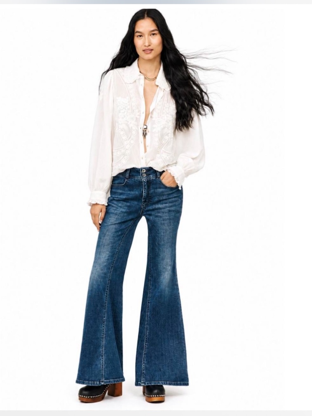 Pilcro Anthropologie Flare Jeans NWT High Rise Bell Jeans